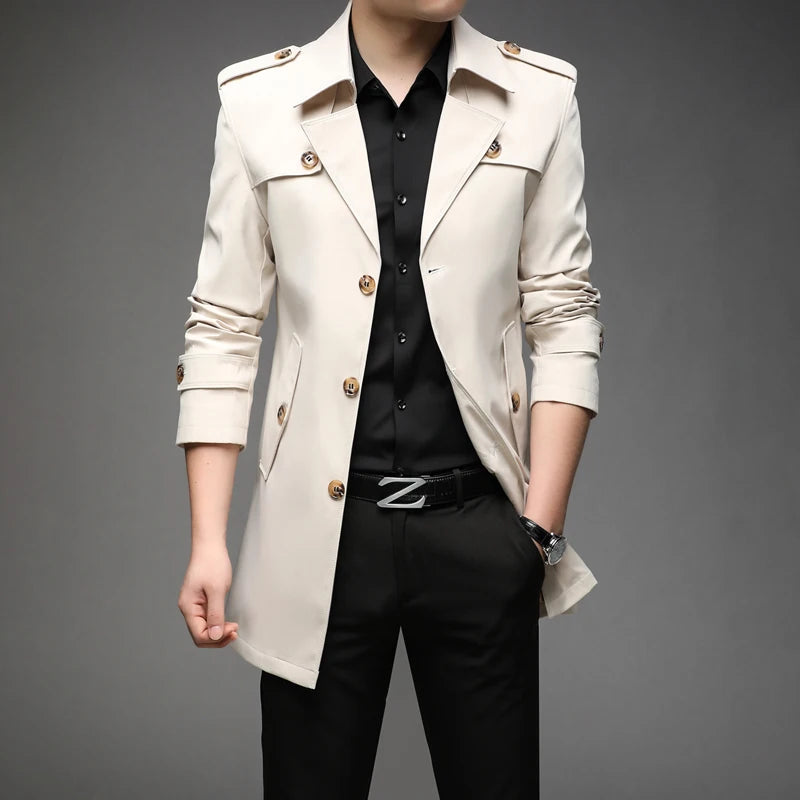 MORGAN™ LONG TRENCH - Men's Casual Overcoat