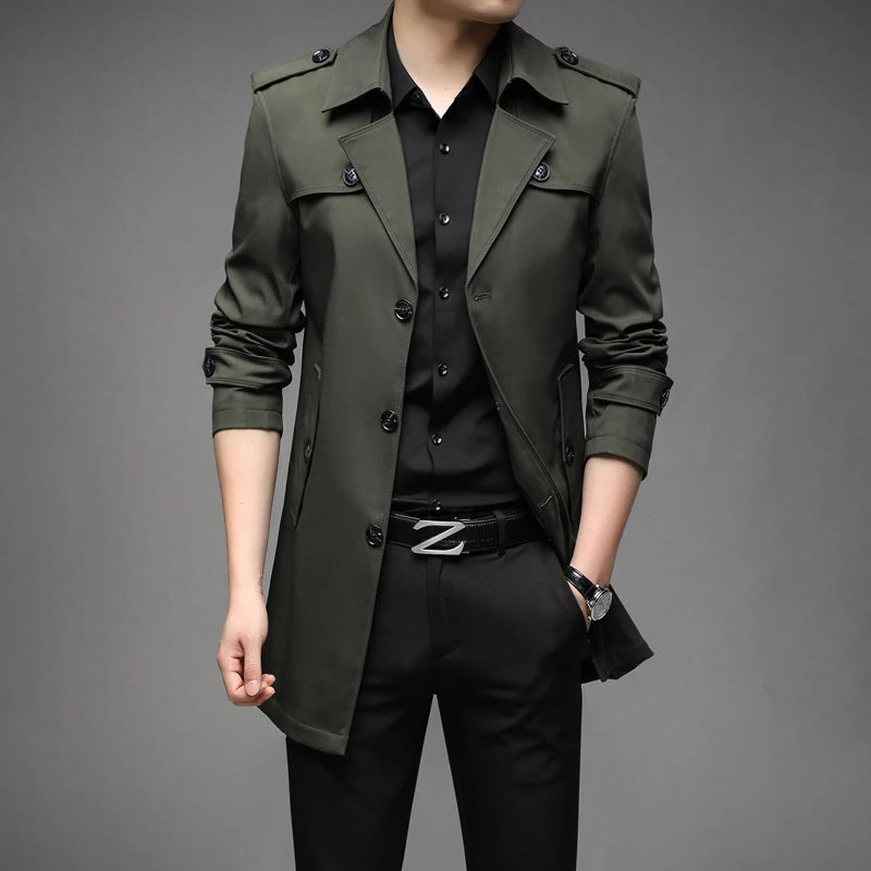 MORGAN™ LONG TRENCH - Men's Casual Overcoat