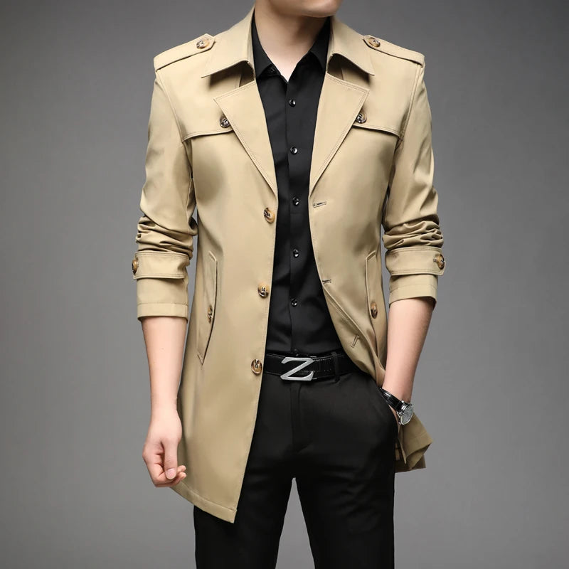 MORGAN™ LONG TRENCH - Men's Casual Overcoat