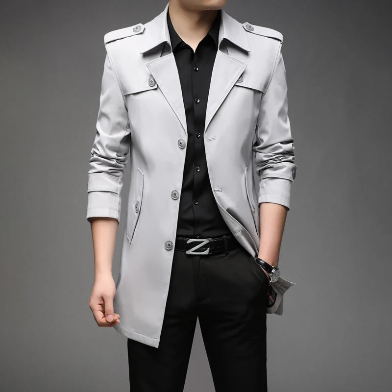 MORGAN™ LONG TRENCH - Men's Casual Overcoat