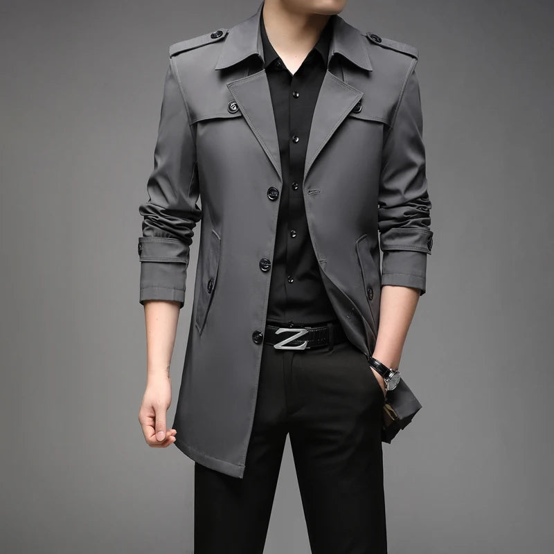 MORGAN™ LONG TRENCH - Men's Casual Overcoat