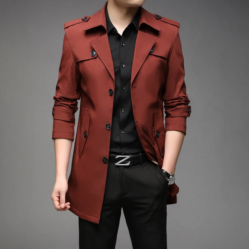 MORGAN™ LONG TRENCH - Men's Casual Overcoat