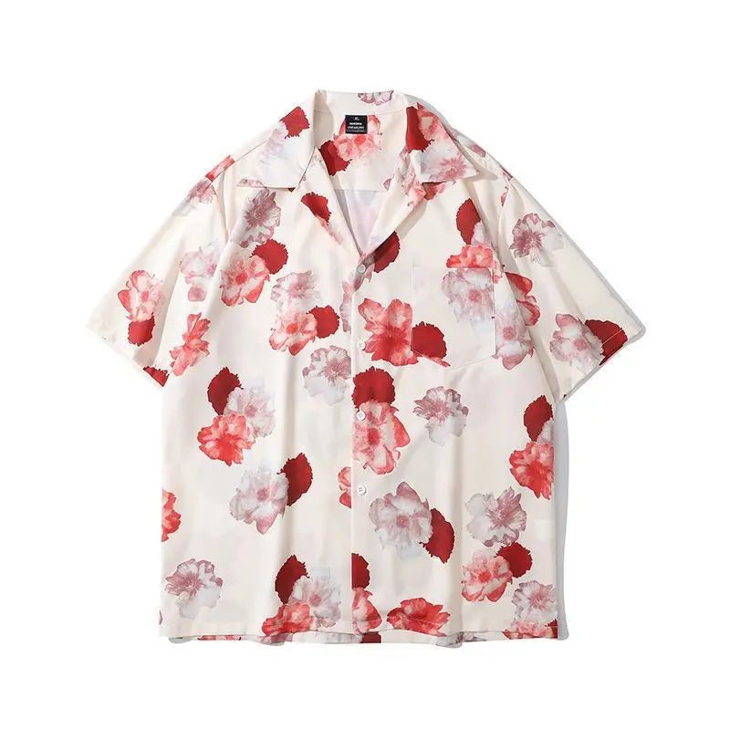 TROPICAL VIBES: Men’s Hawaiian Cartoon Print Casual Beach Shirt - DRESSBEATS